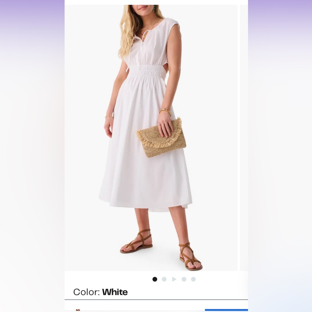Faherty, Size M, Amalfi Dress in White